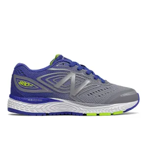 880v7 - Steel with Pacific Blue and Lime - Kids Friday Running Shoe Deals
