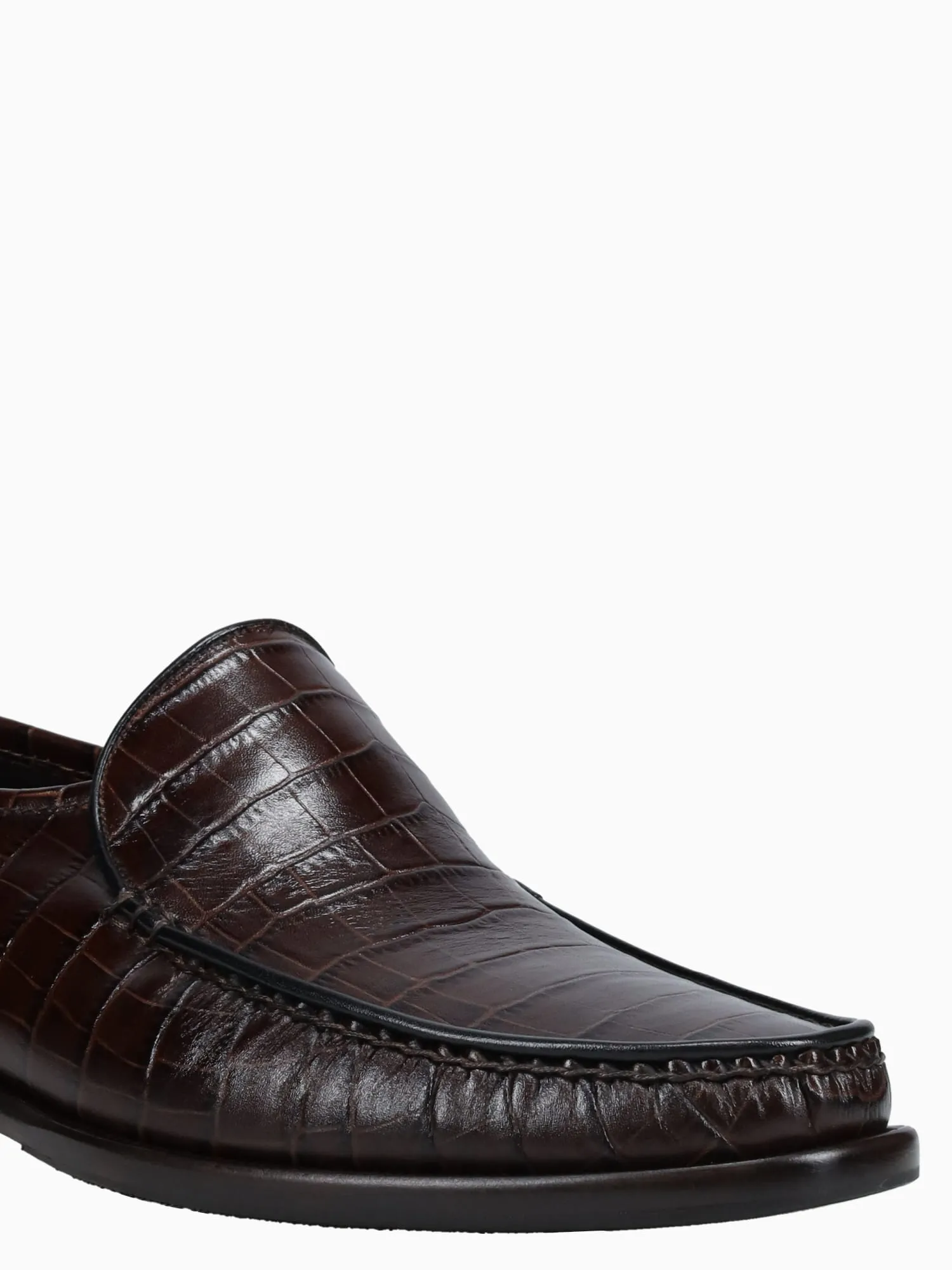 9045 T.moro Vitello Croco Spanish Loafers