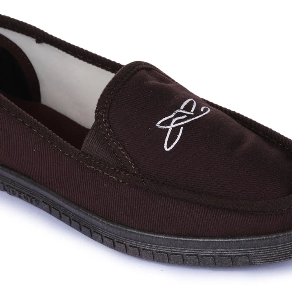 A-HA Brown Casual Non Lacing Shoes For Men WALKER-E By Liberty Mary Jane Casual Shoes