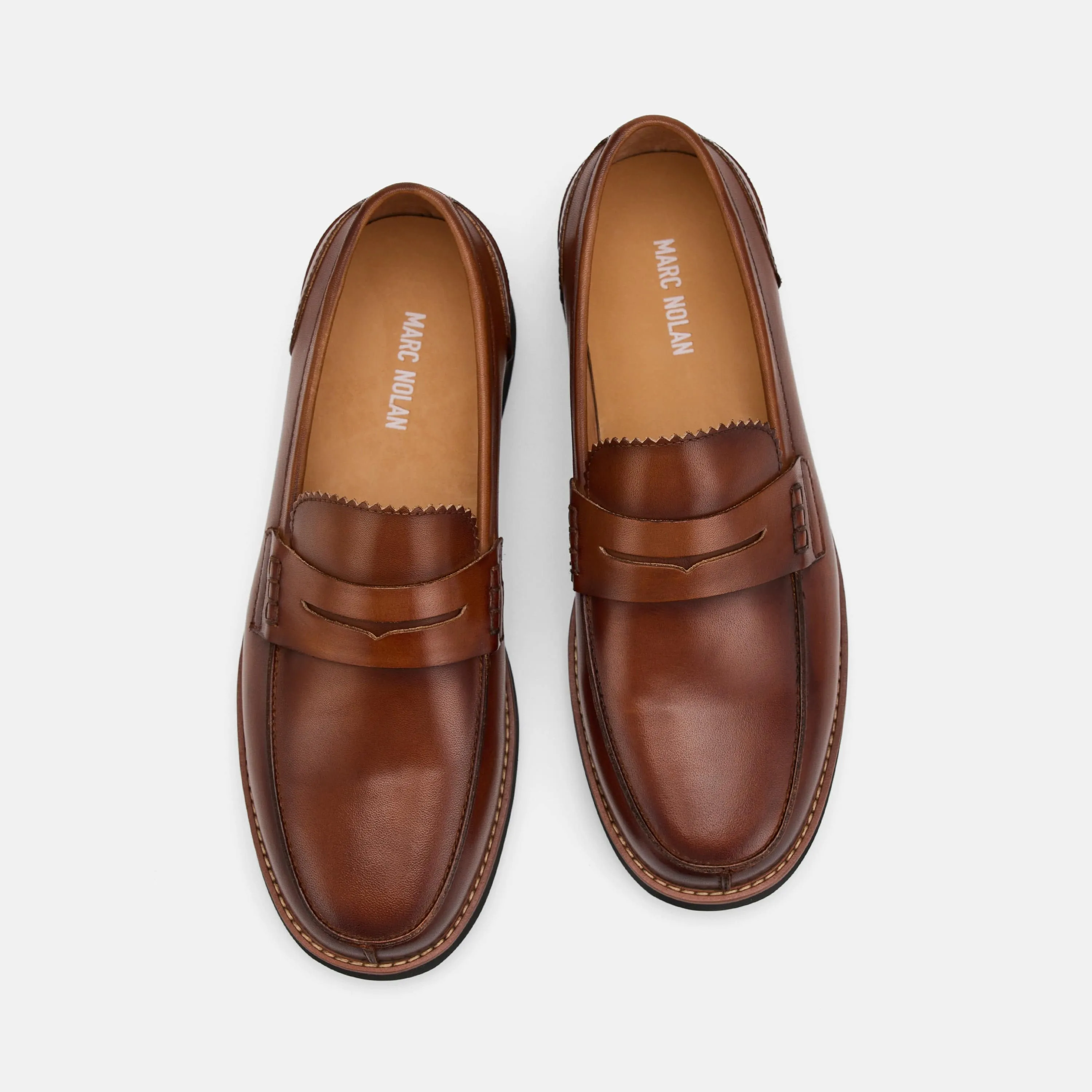 Last Resort Ab Loafers Abe Mahogany Leather Penny Loafers