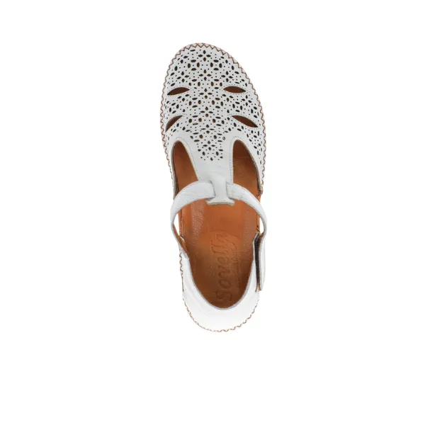 Sovella Women's Sabrina White Love Sandals