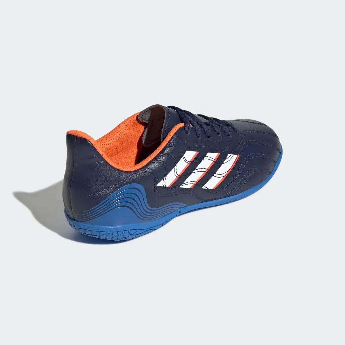Women Flat Leather Shoes adidas Kids Copa Sense .4 Indoor - Navy-White-Blue