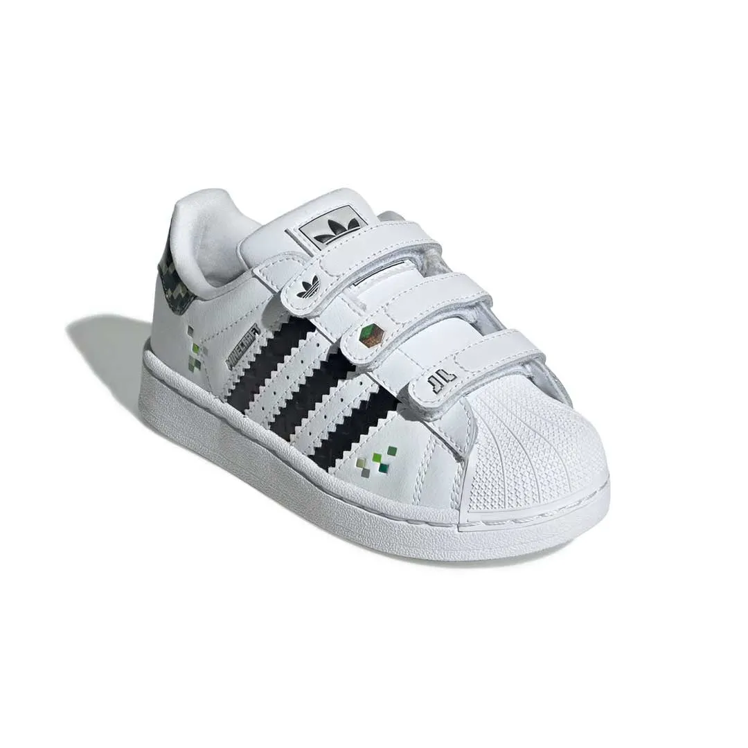 adidas - Kids' (Preschool) adidas Superstar II x Minecraft Comfort Closure Shoes (JQ8748) Squat Shoes Adidas