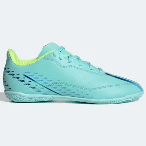 Flat Work Shoes With Arch Support adidas Kids X Speedportal.4 Indoor J - Aqua-Blue-Yellow