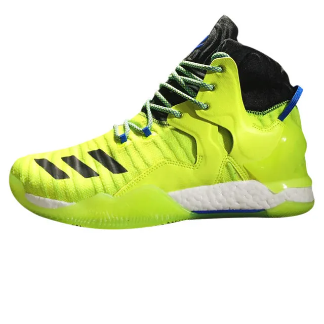 ADIDAS ROSE 7 Men Basketball Shoes , Yellow/Red, Shock Absorption Wear Resistant Non-slip Basketball Shoes Good Grip