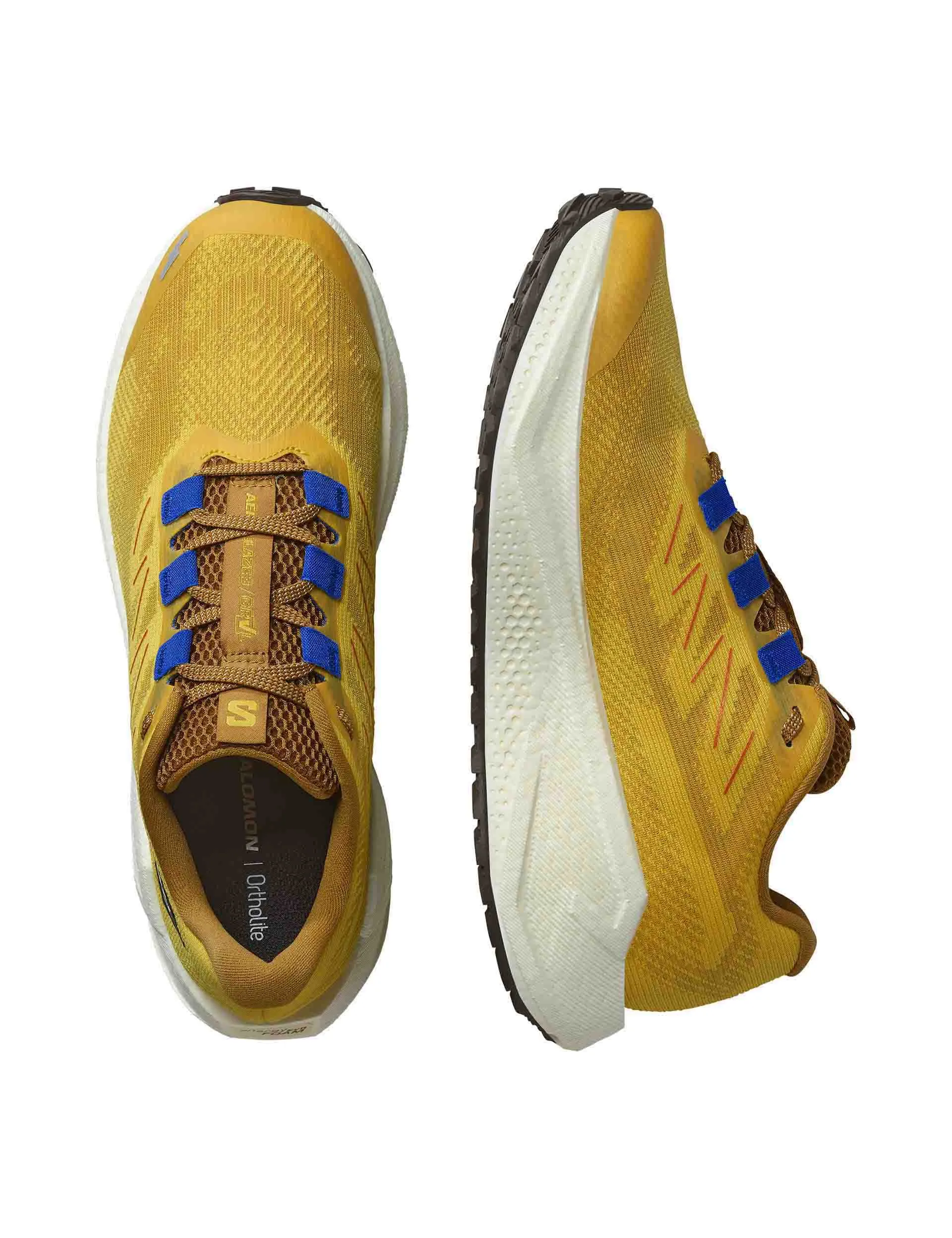 Athletics Running Spike Shoes Aero Blaze 3 Grvl - Spicy Mustard/VanillaIce/Nautical Blue