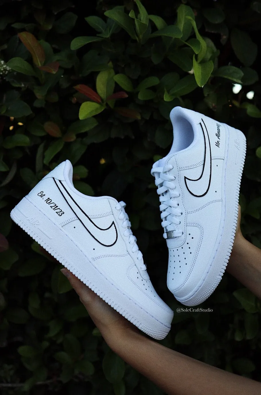 Calvin Johnson Nike Shoes AF1 Groom Outline