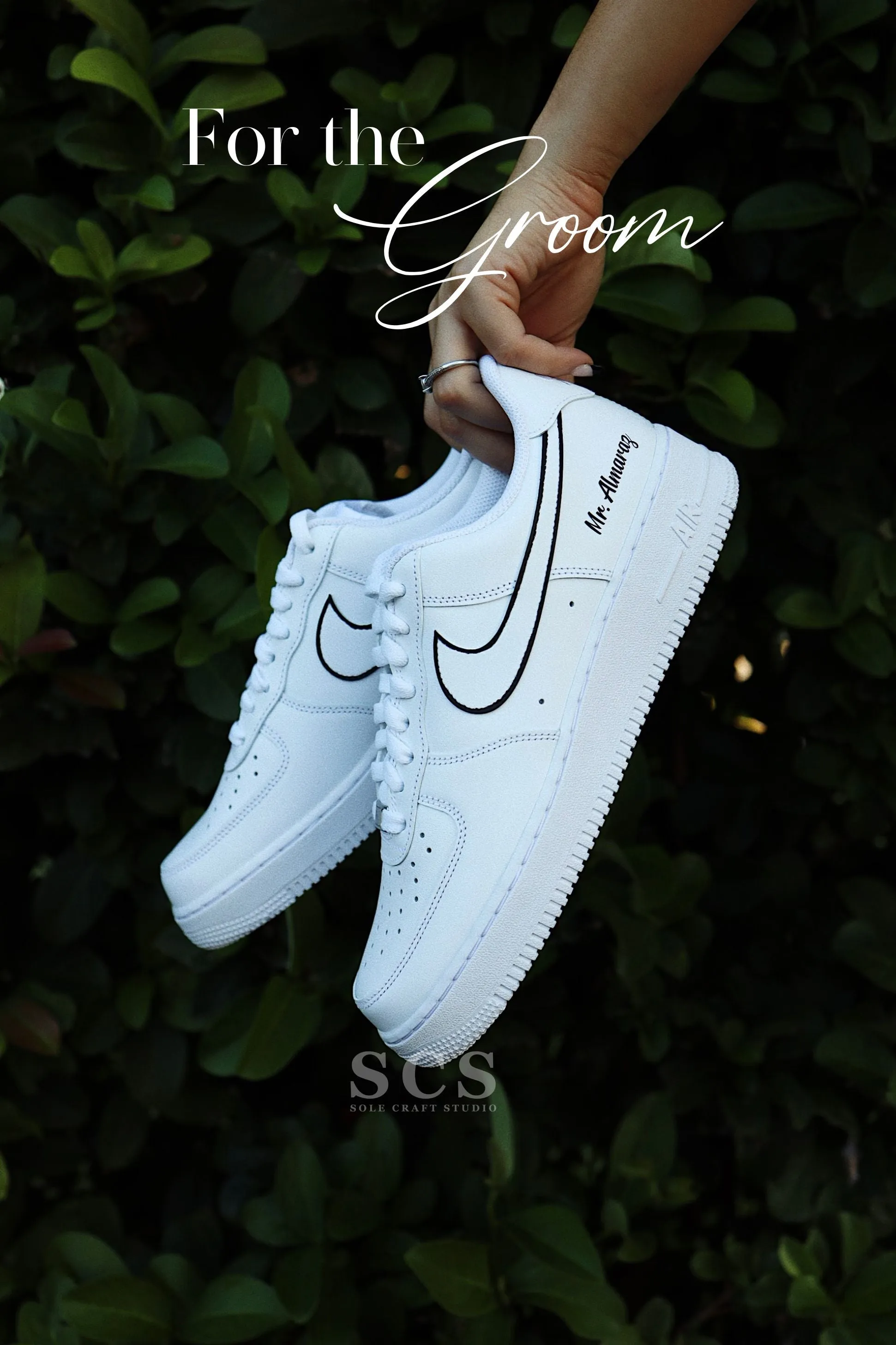 Nike Flat Bottom Shoes AF1 Groom Outline