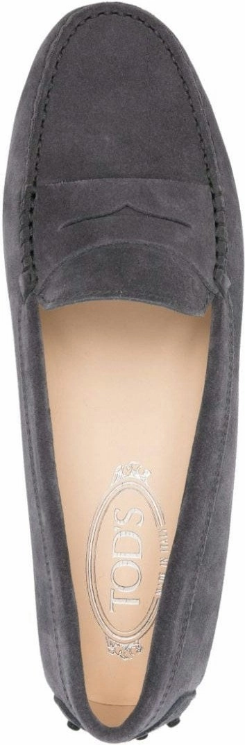 GOMMINO SUEDE DRIVING SHOES Ruched Loafers In Leather