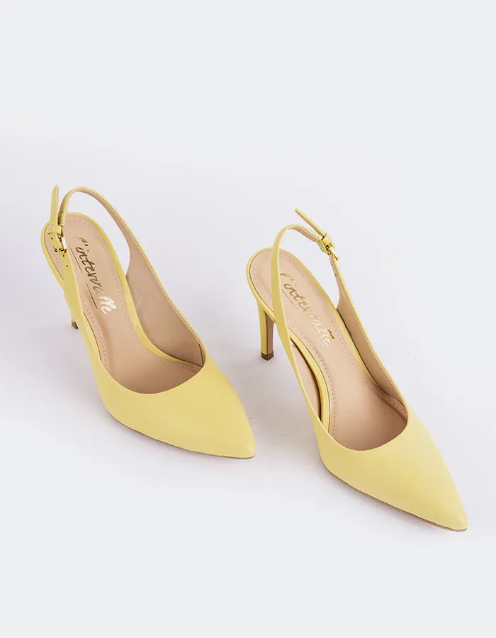 Painted High Heels Morisha Yellow Leather