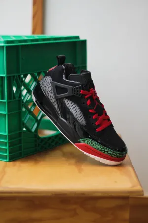 AIR JORDAN SPIZIKE LOW "BLACK/VARSITY RED-CLASSIC GREEN-WHITE" Nike Shoes For Plantar Fasciitis