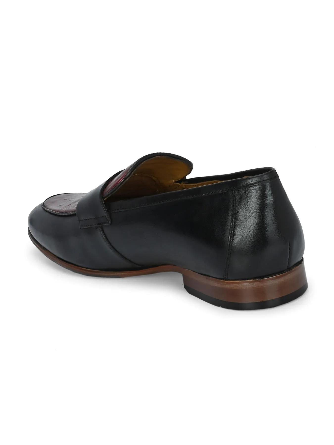 Oliver Cabell Loafers Alberto Torresi Genuine Leather Black Bordo Loafers For Men