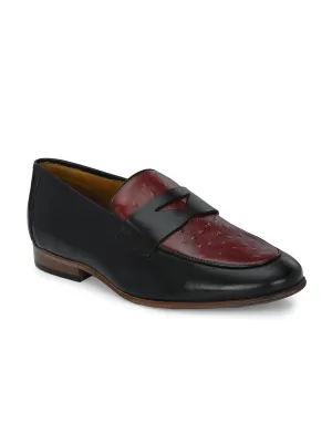 Loafers That Feel Like Sneakers Alberto Torresi Genuine Leather Black Bordo Loafers For Men