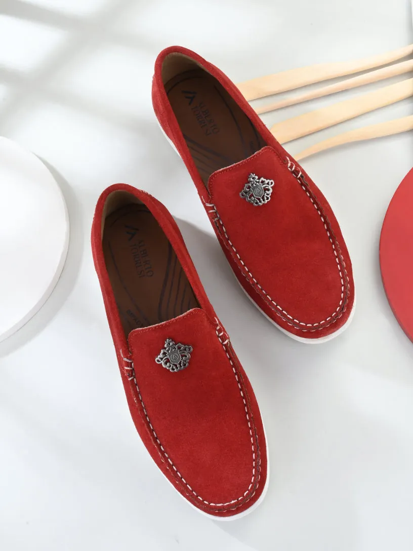 Alberto Torresi Occasional Wear Genuine Suede Leather Loafers For Men Loafers And Trousers