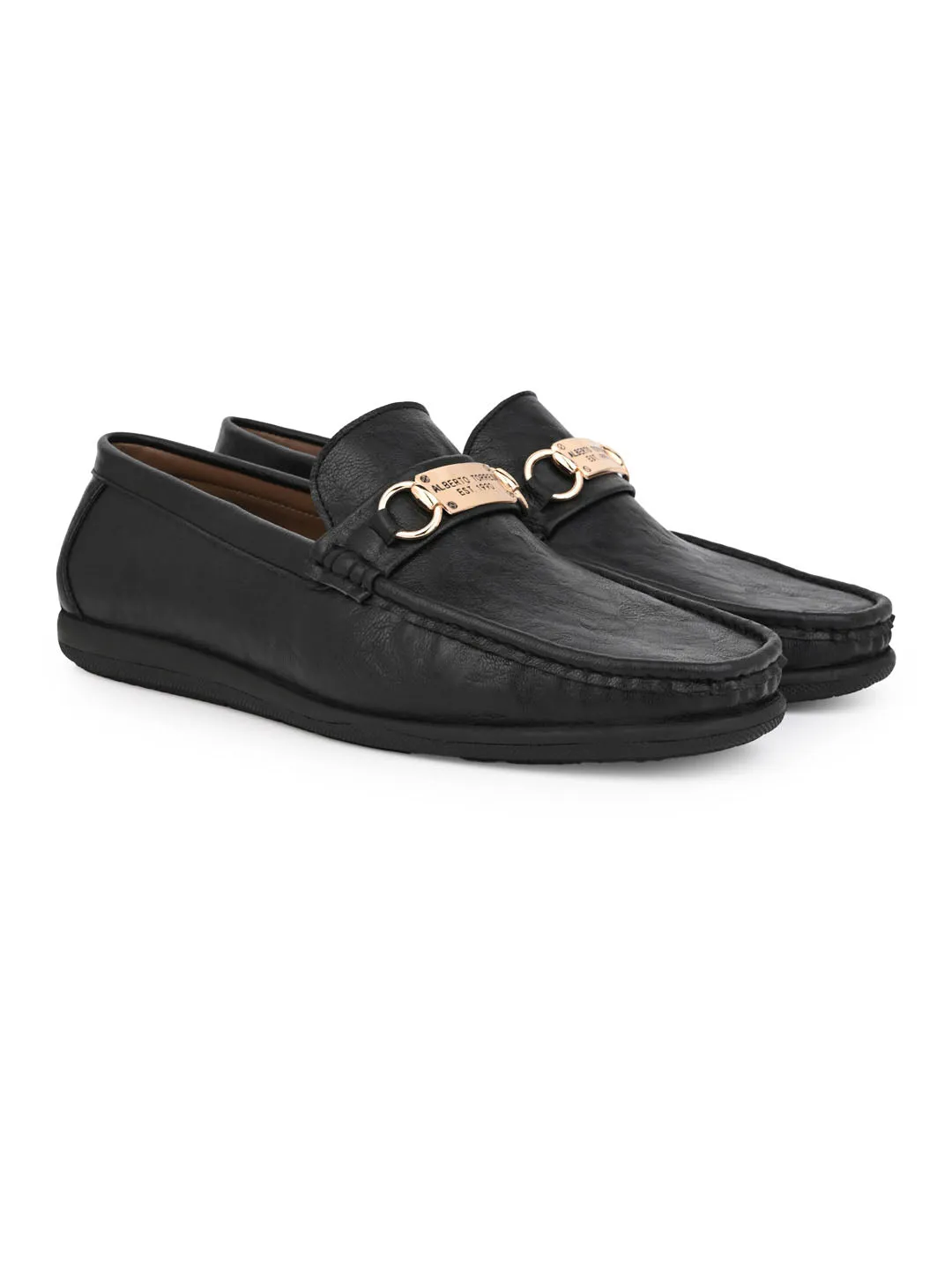 Alberto Torresi Twisty Series 531 Full Flex Rubber Sole Slip In Black Casual Loafers Loafers Shoes