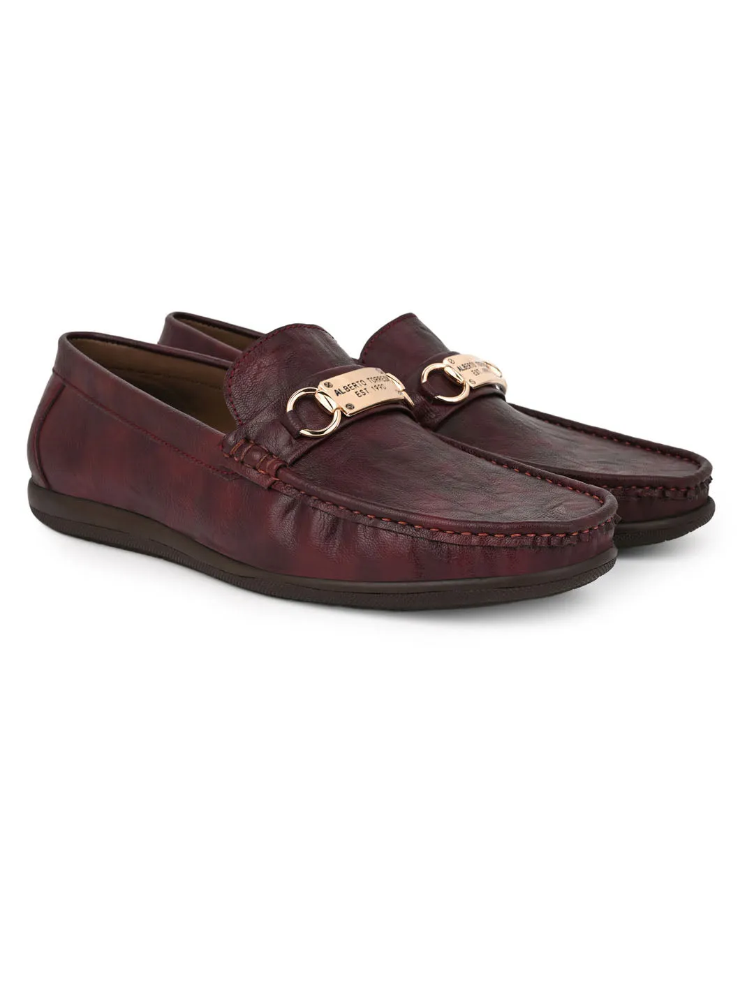Loafers Other Stories Alberto Torresi Twisty Series 531 Full Flex Rubber Sole Slip In Bordo Casual Loafers