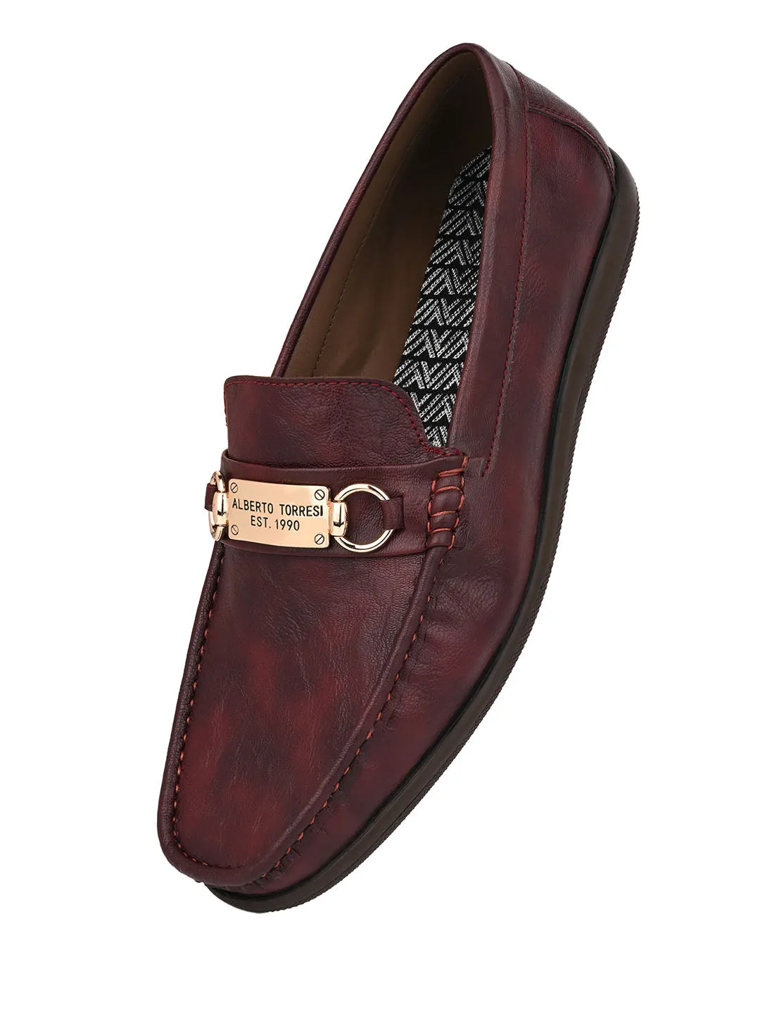 Tommy Hilfiger Loafers Alberto Torresi Twisty Series 531 Full Flex Rubber Sole Slip In Bordo Casual Loafers