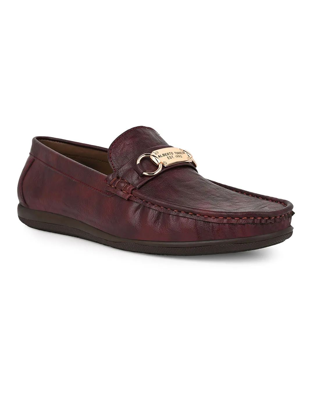 Sofft Loafers Alberto Torresi Twisty Series 531 Full Flex Rubber Sole Slip In Bordo Casual Loafers