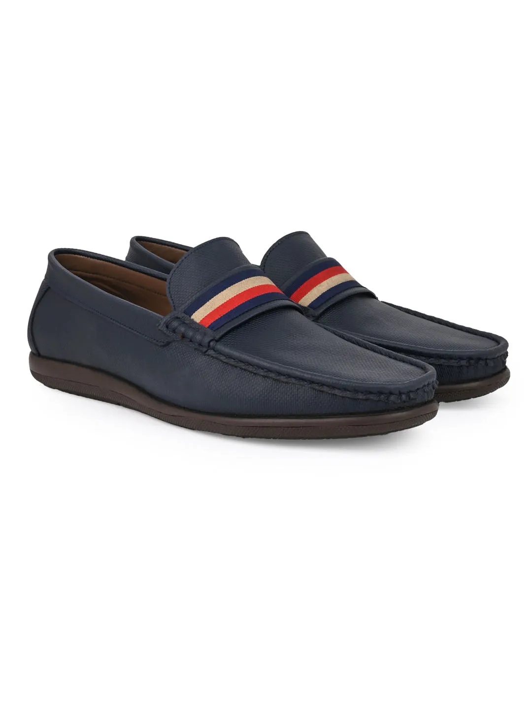 Dunhill Loafers Alberto Torresi Twisty Series 532 Full Flex Rubber Sole Slip In Blue Casual Loafers