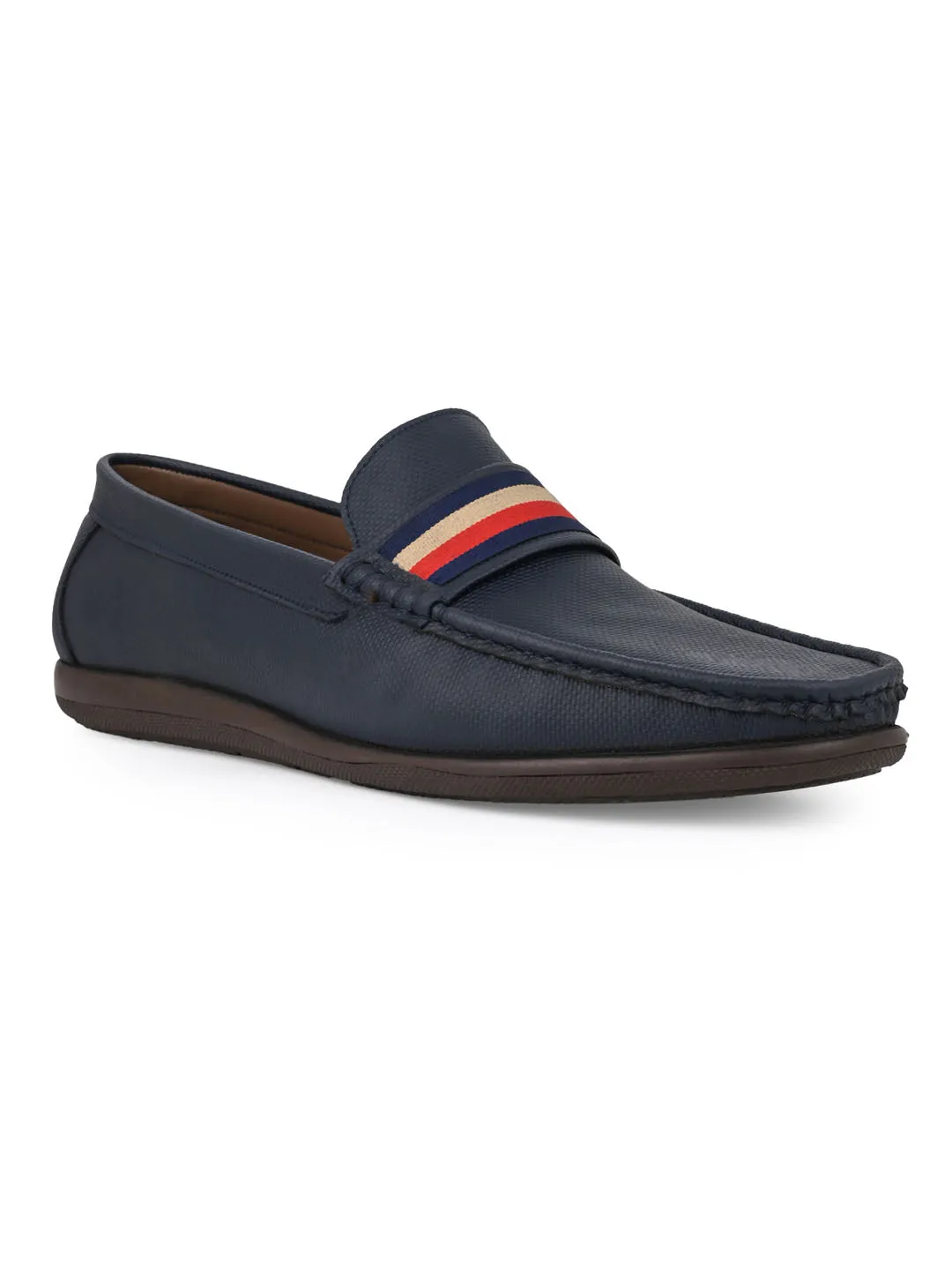 American Classics Bit Loafers Alberto Torresi Twisty Series 532 Full Flex Rubber Sole Slip In Blue Casual Loafers