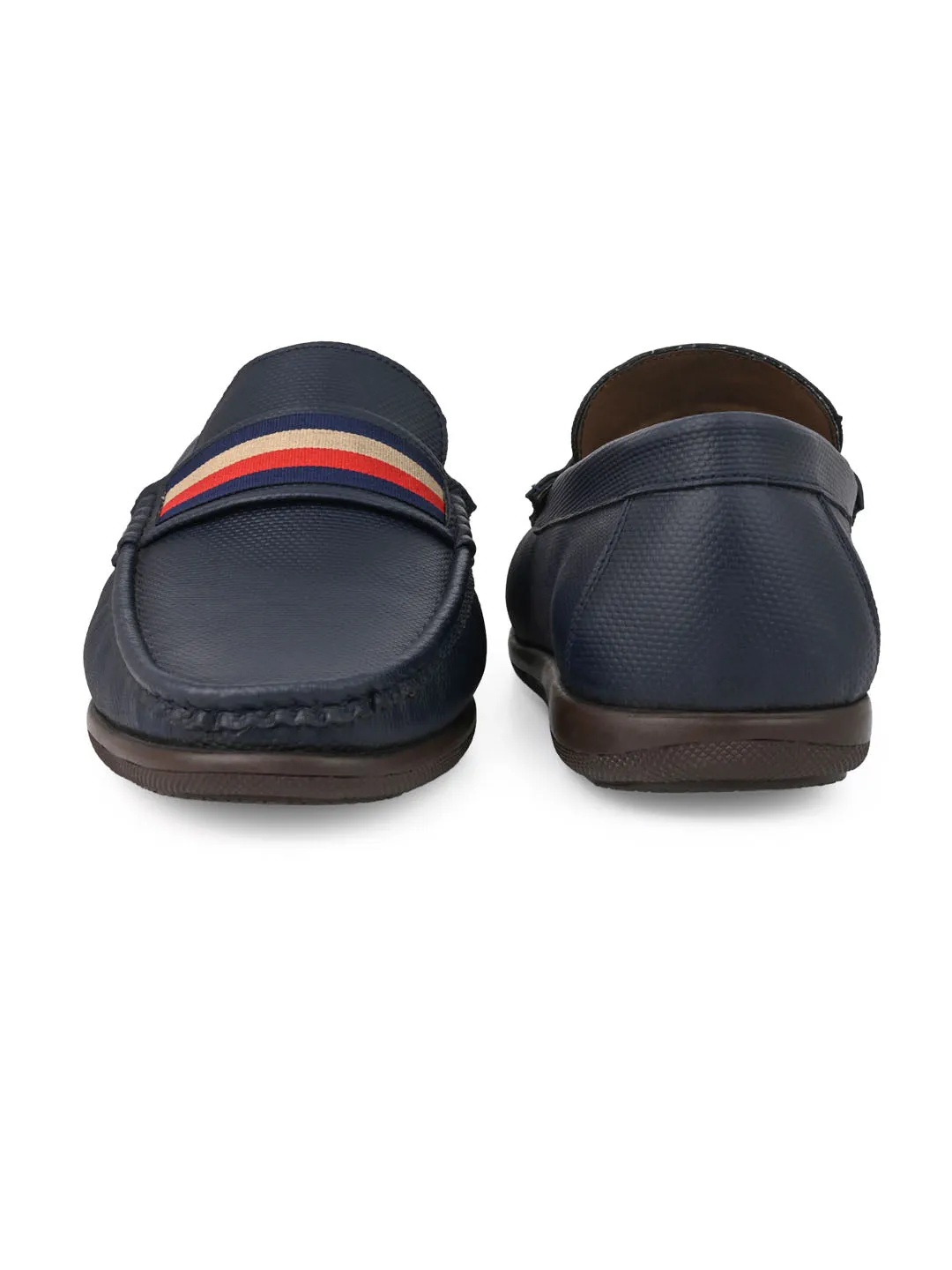 Alberto Torresi Twisty Series 532 Full Flex Rubber Sole Slip In Blue Casual Loafers Best Driving Loafers