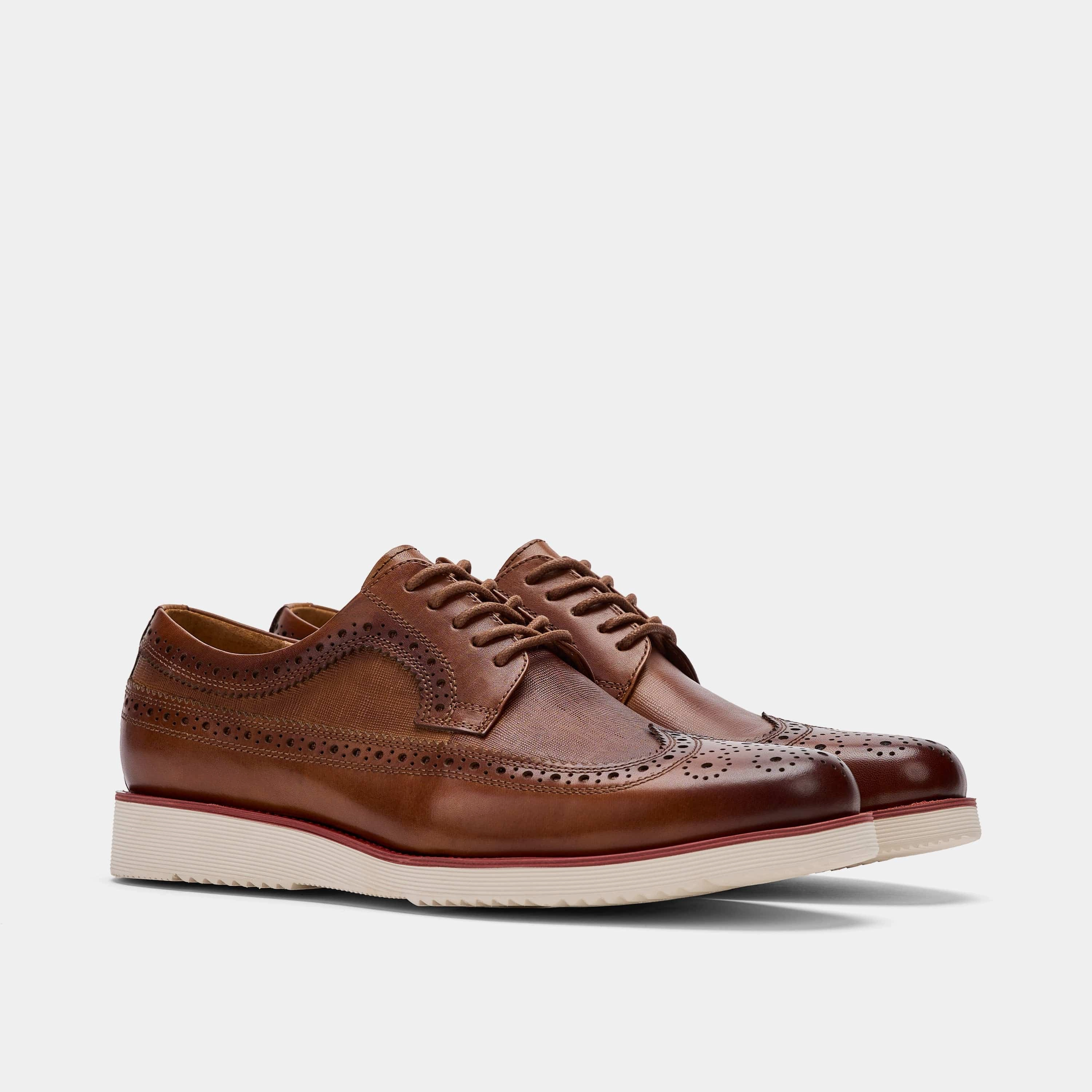 Dress Shoes For Shorts Alexander Cognac Leather Longwing Sneakers