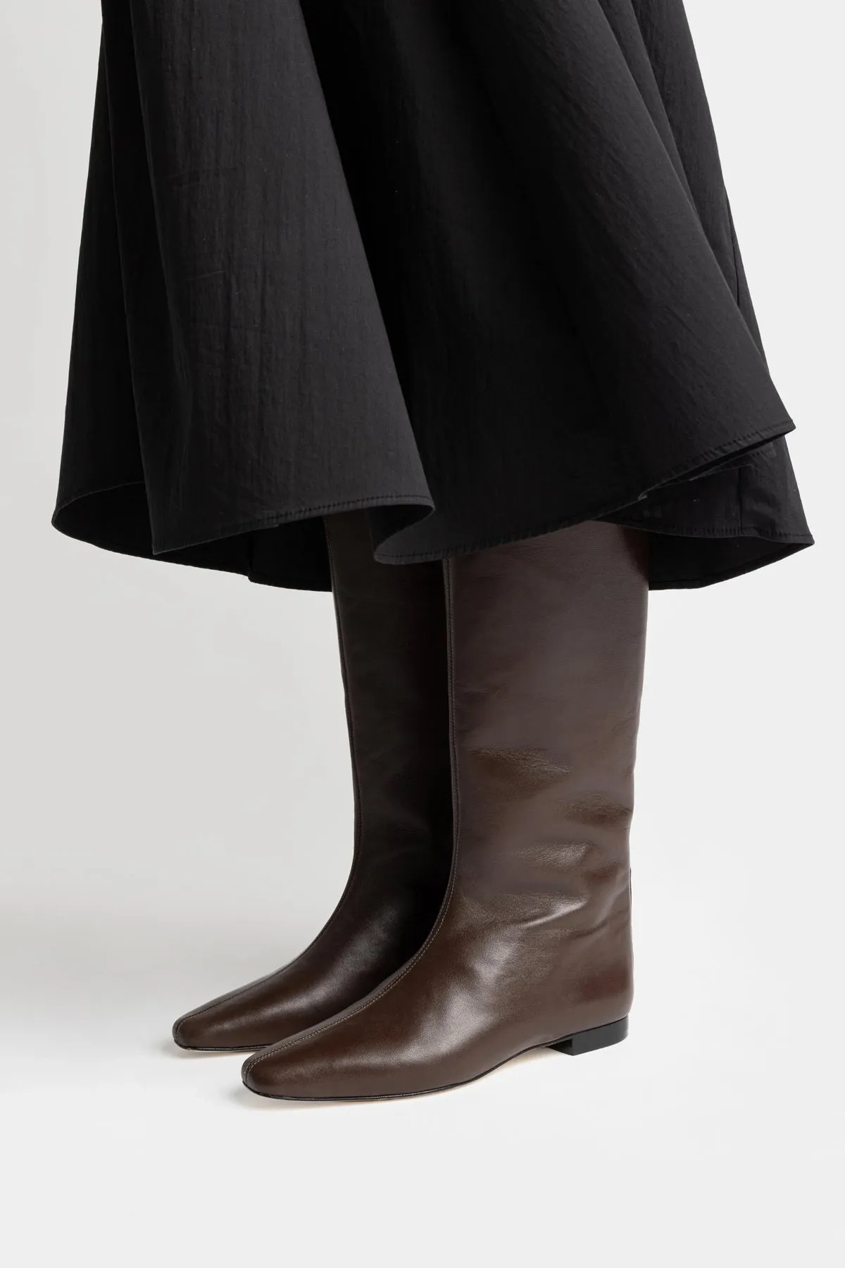 Cute Flat Shoes For Work Alexis Flat Boot In Brown Leather