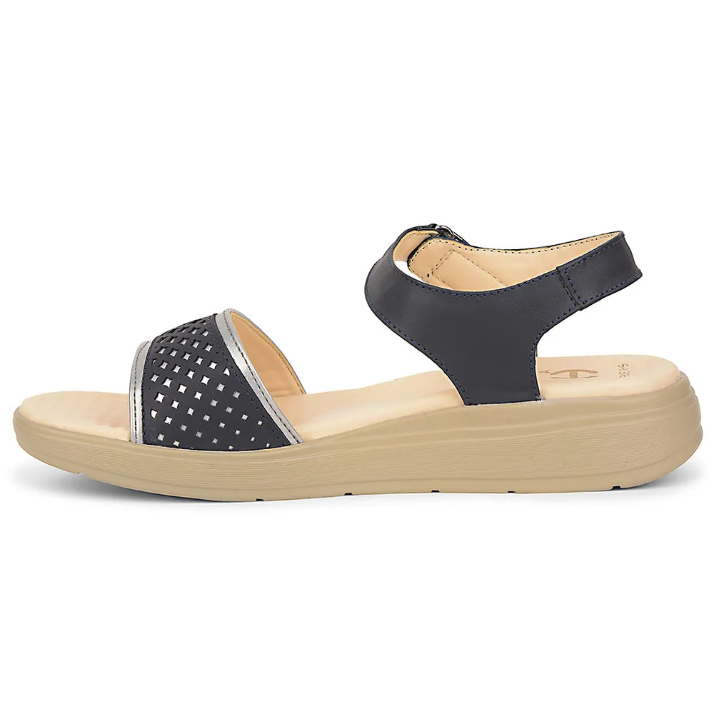Dream Pairs Sandals Healers Navy Blue Casual Sandal For Women SOFTER-6W By Liberty