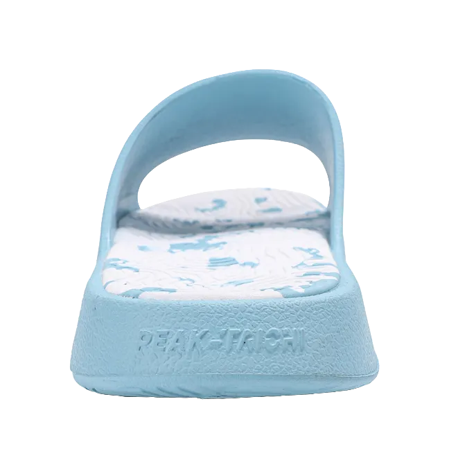 PEAK Tai Ji1.0 Quiet Abrasion Resistant Cushioning Slide Slippers Men's Vintage Blue Wooden Slippers