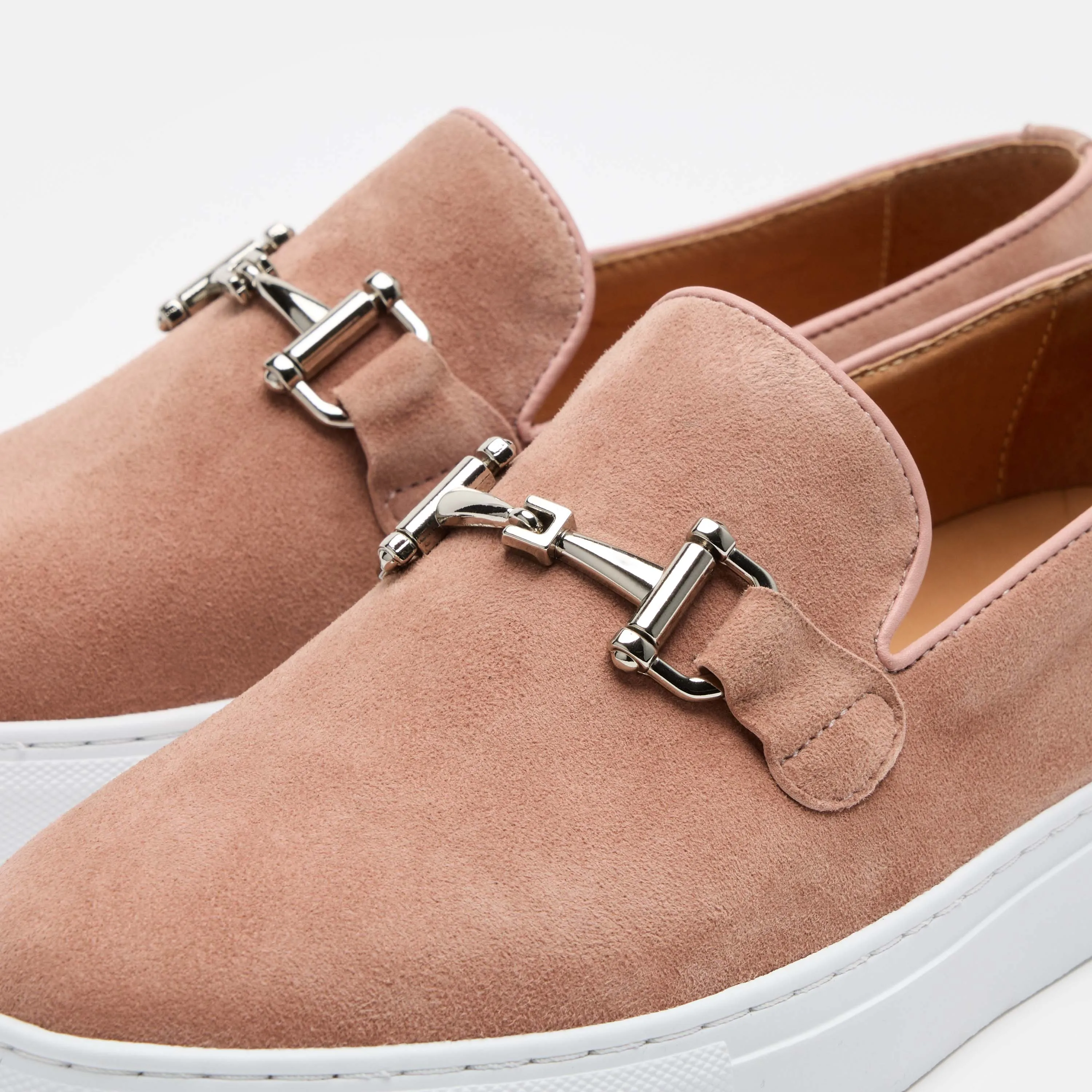 New Balance Sneakers Loafers Boardwalk Salmon Suede Horse-Bit Sneakers