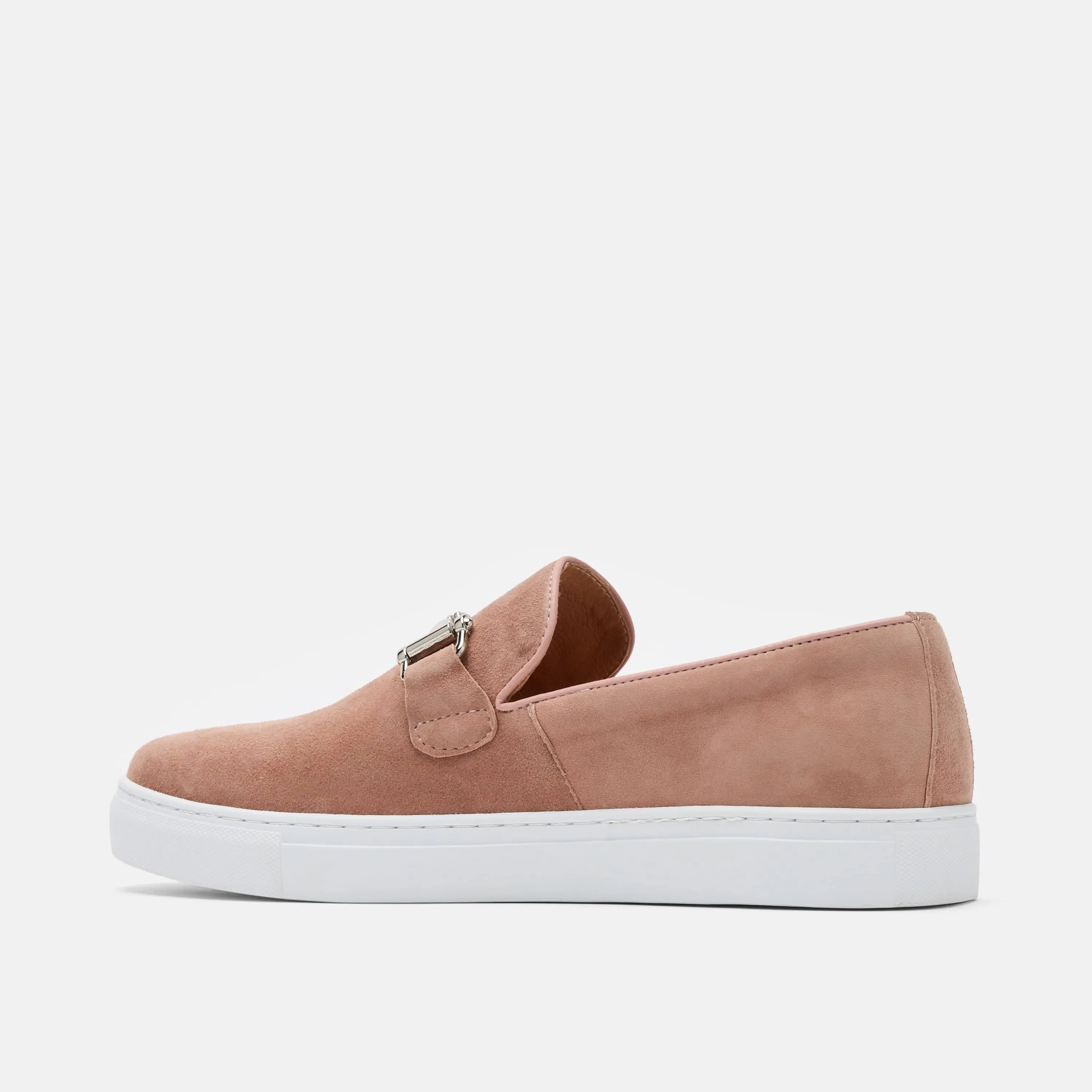 Kids Loafers Boardwalk Salmon Suede Horse-Bit Sneakers