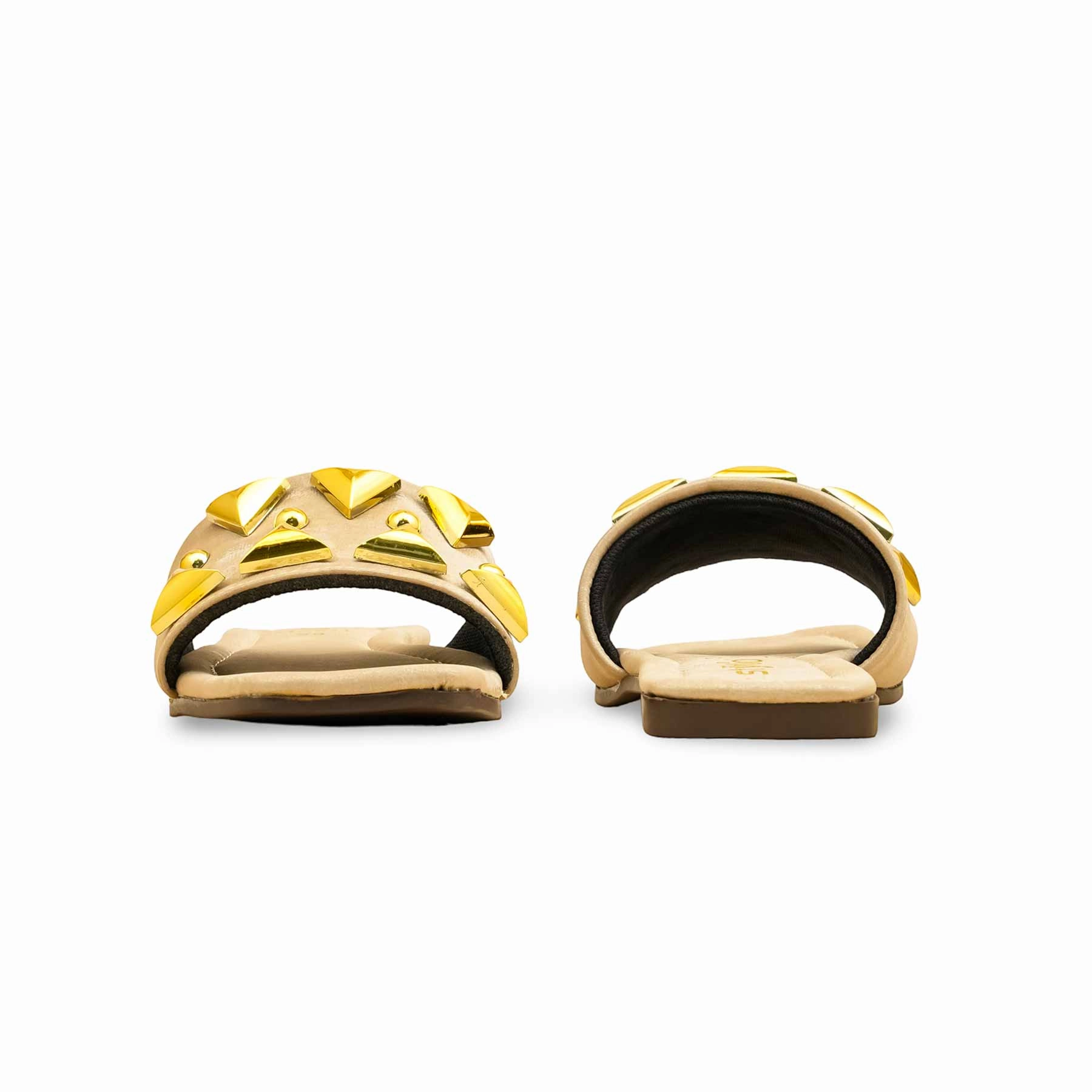 Pearl Wedding Shoes Flat Golden Casual Slipper For Women CL2074