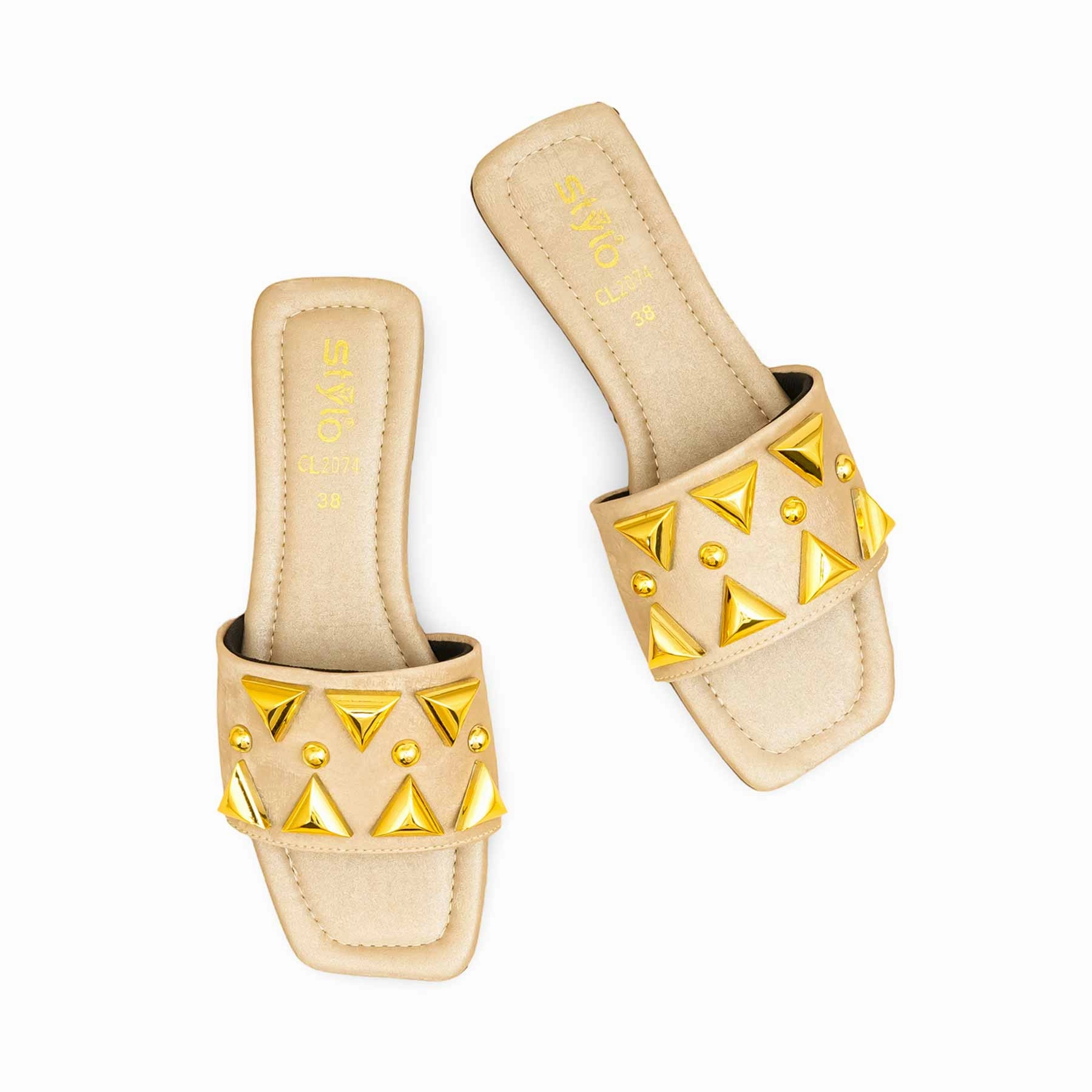 Golden Casual Slipper For Women CL2074 Flat Shoes Deals