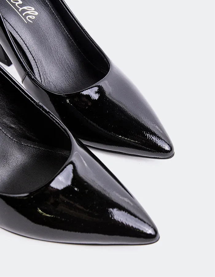 Bow Tie High Heels Amanda Black Patent