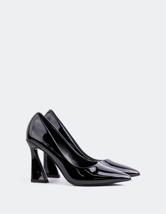 High Heels Clogs Amanda Black Patent