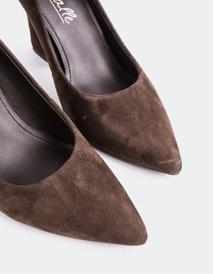 High Heel No Heel Shoes Amanda Brown Suede