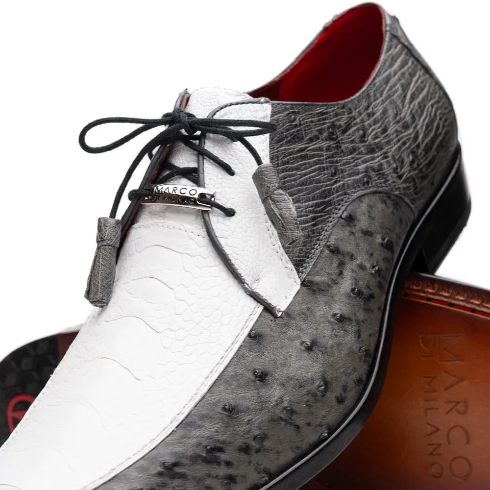 Andretti White / Gray Suede Dress Shoes In Summer