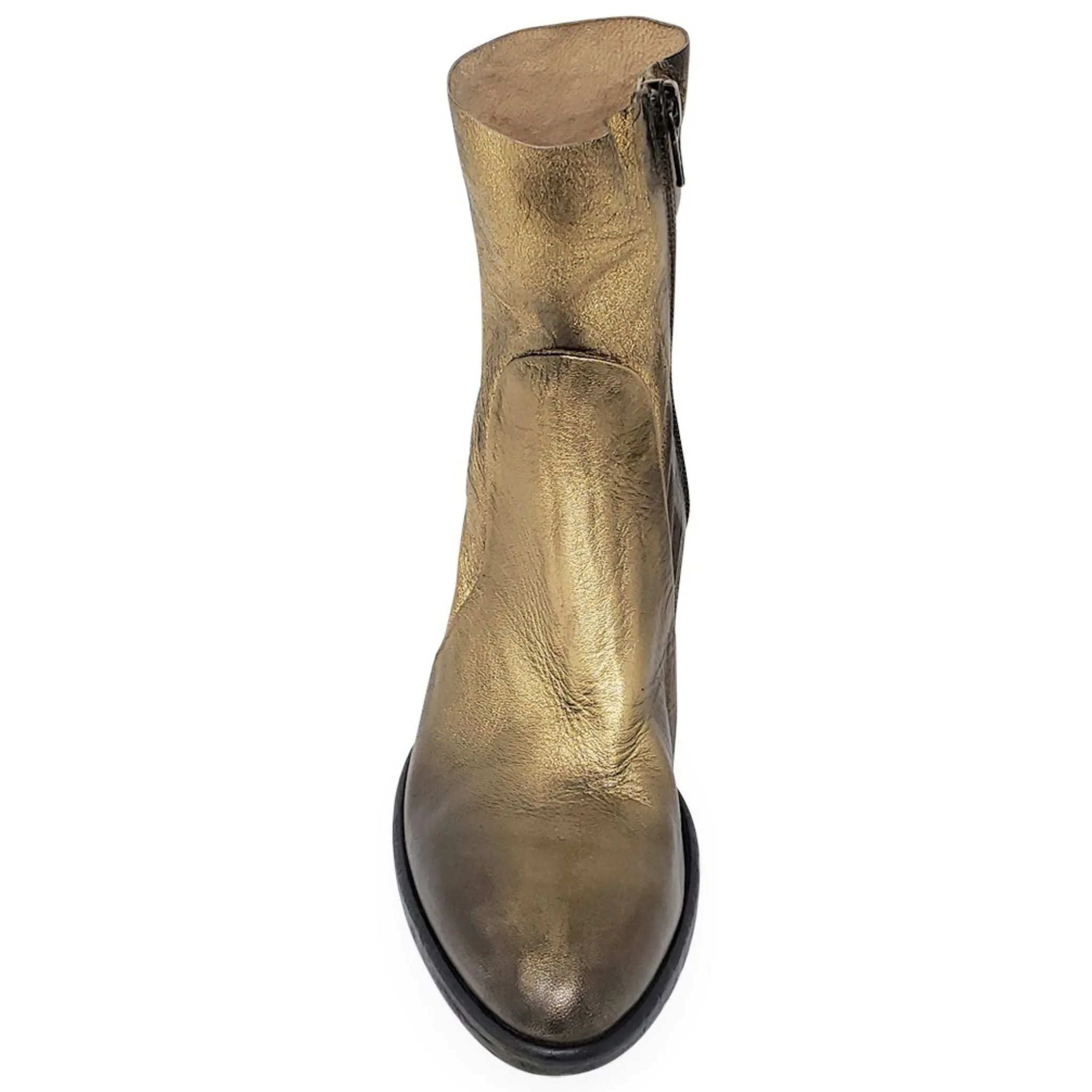 G Circle Boots Antique Gold Leather Ankle Boot