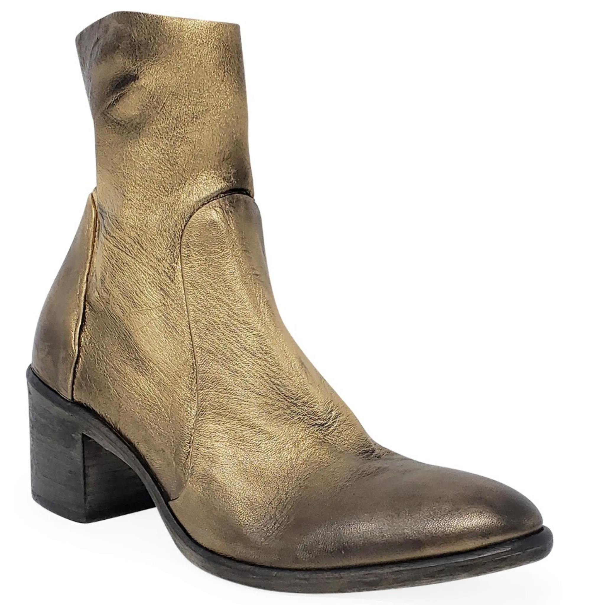Antique Gold Leather Ankle Boot Fox Mx Boots