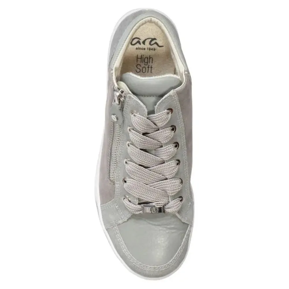 Closed Toe High Heel Mules Ara Rei Oyster Suede High Top Sneaker (Women's)