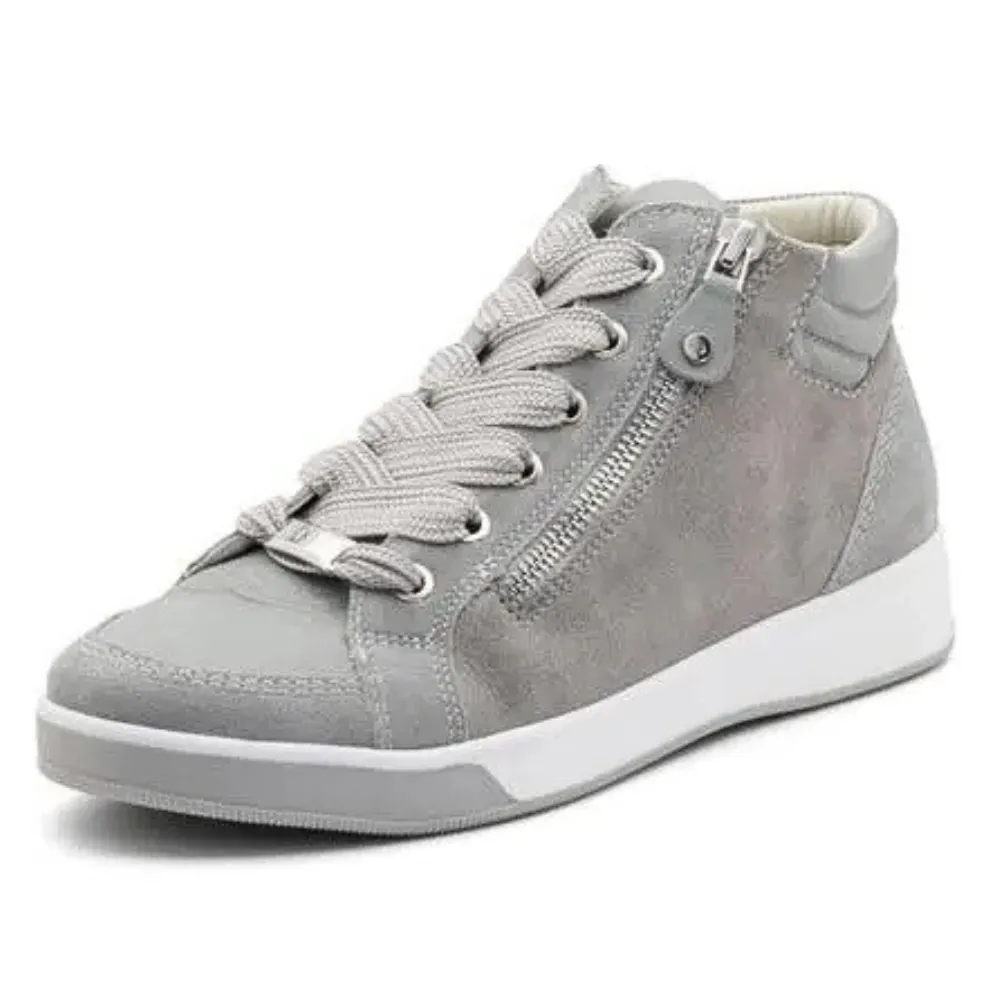 Ara Rei Oyster Suede High Top Sneaker (Women's) Size 4 High Heels
