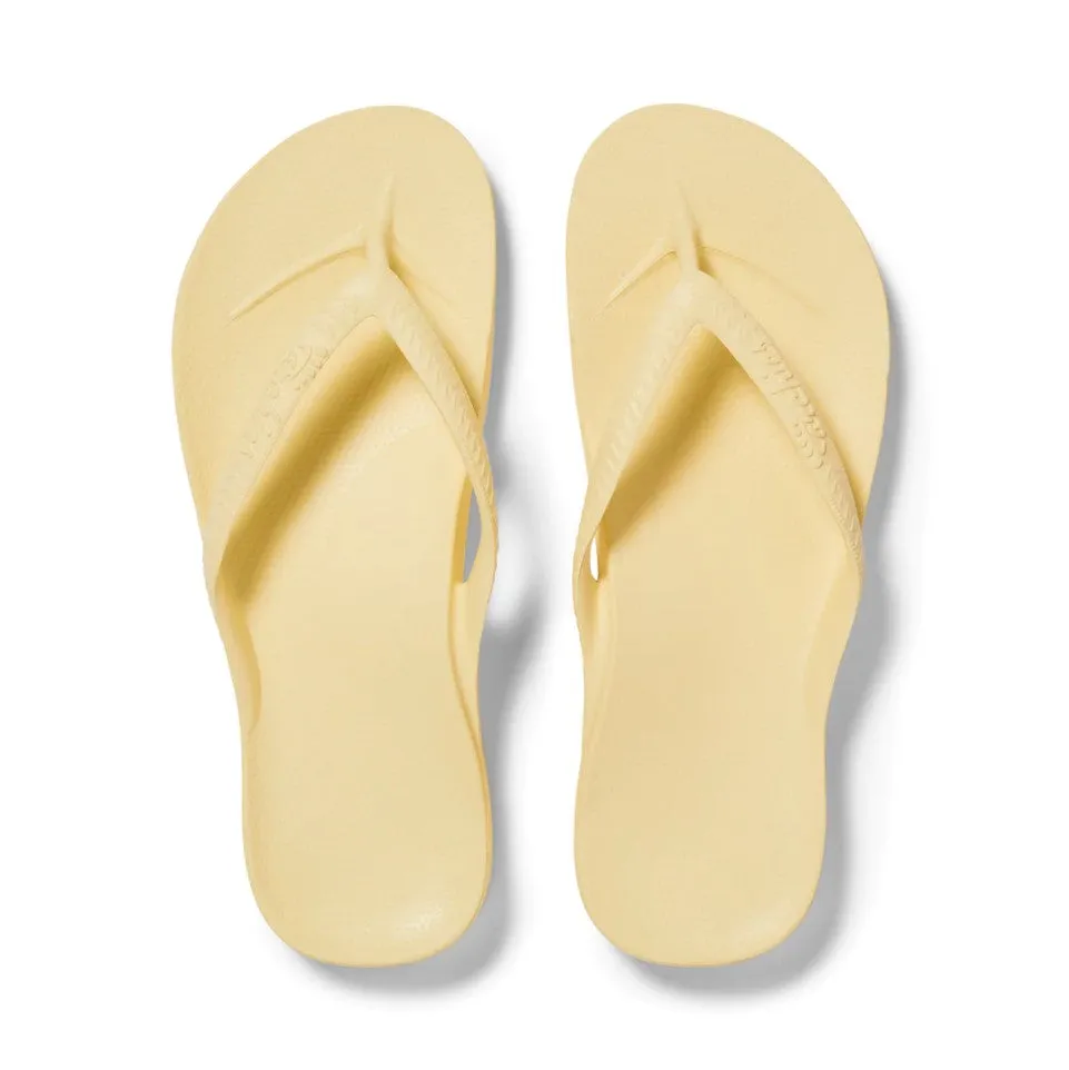 Archies Arch Support Thongs Raffia Platform Sandals