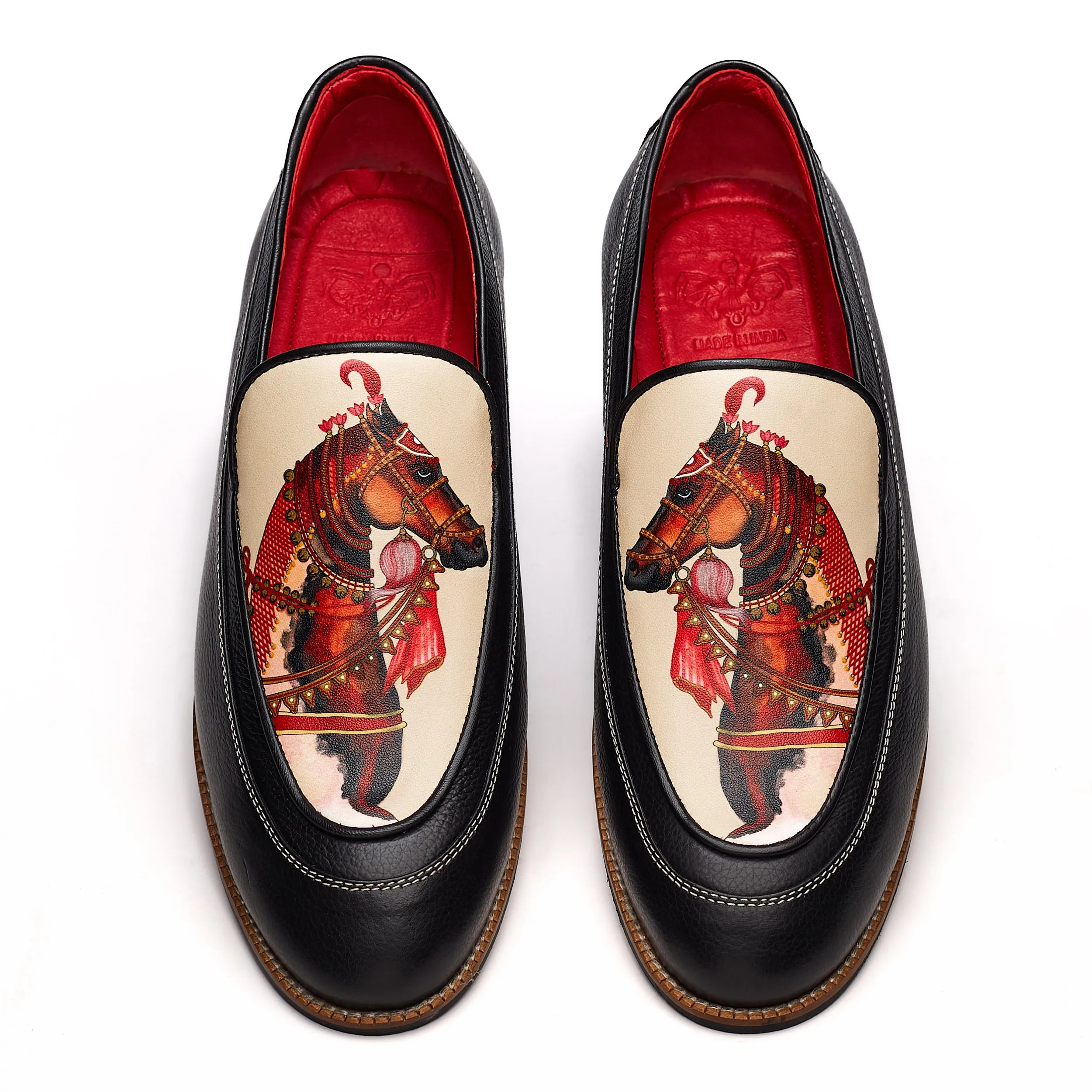  (Ashva)  The Divine Steed Loafers Men Original Penny Loafers