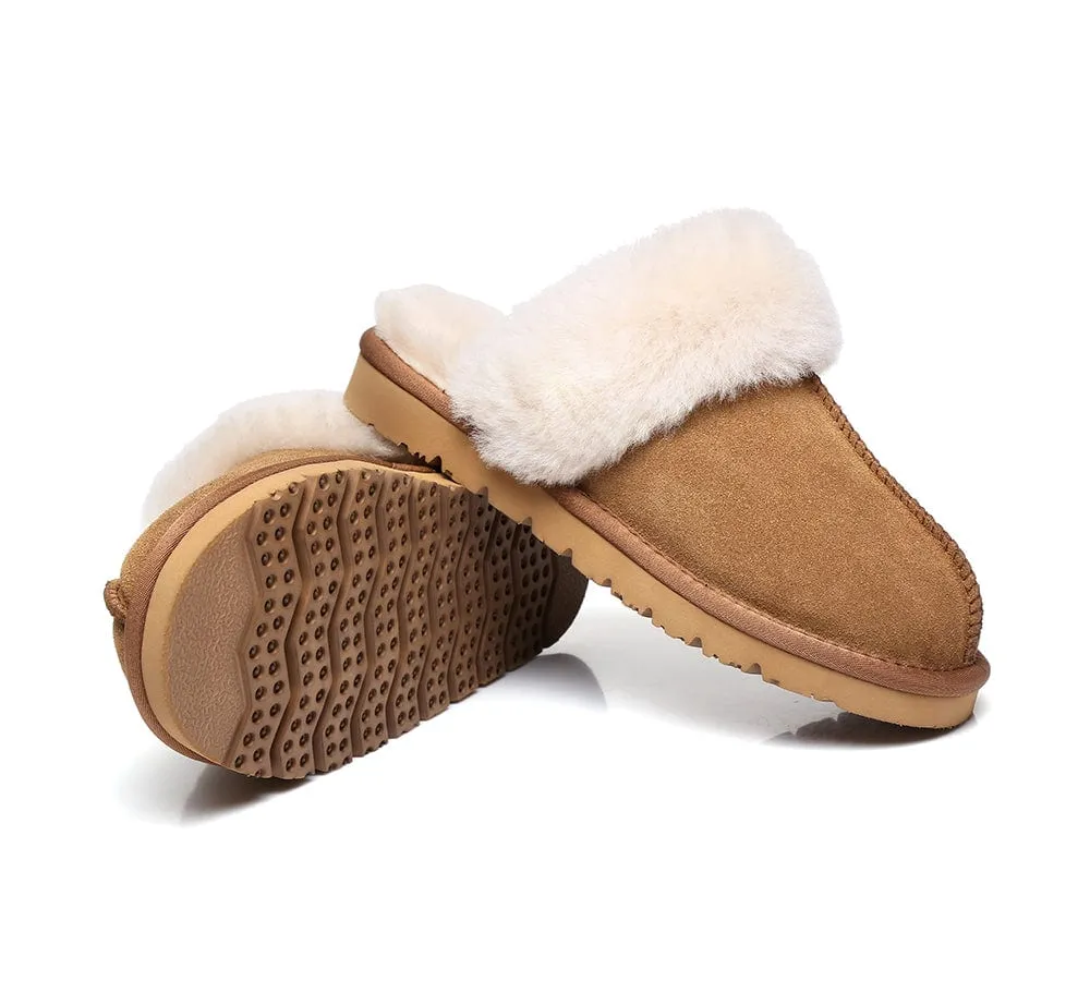 Australian Premium Sheepskin Wool Unisex Muffin Slipper Slippers For Arch Support