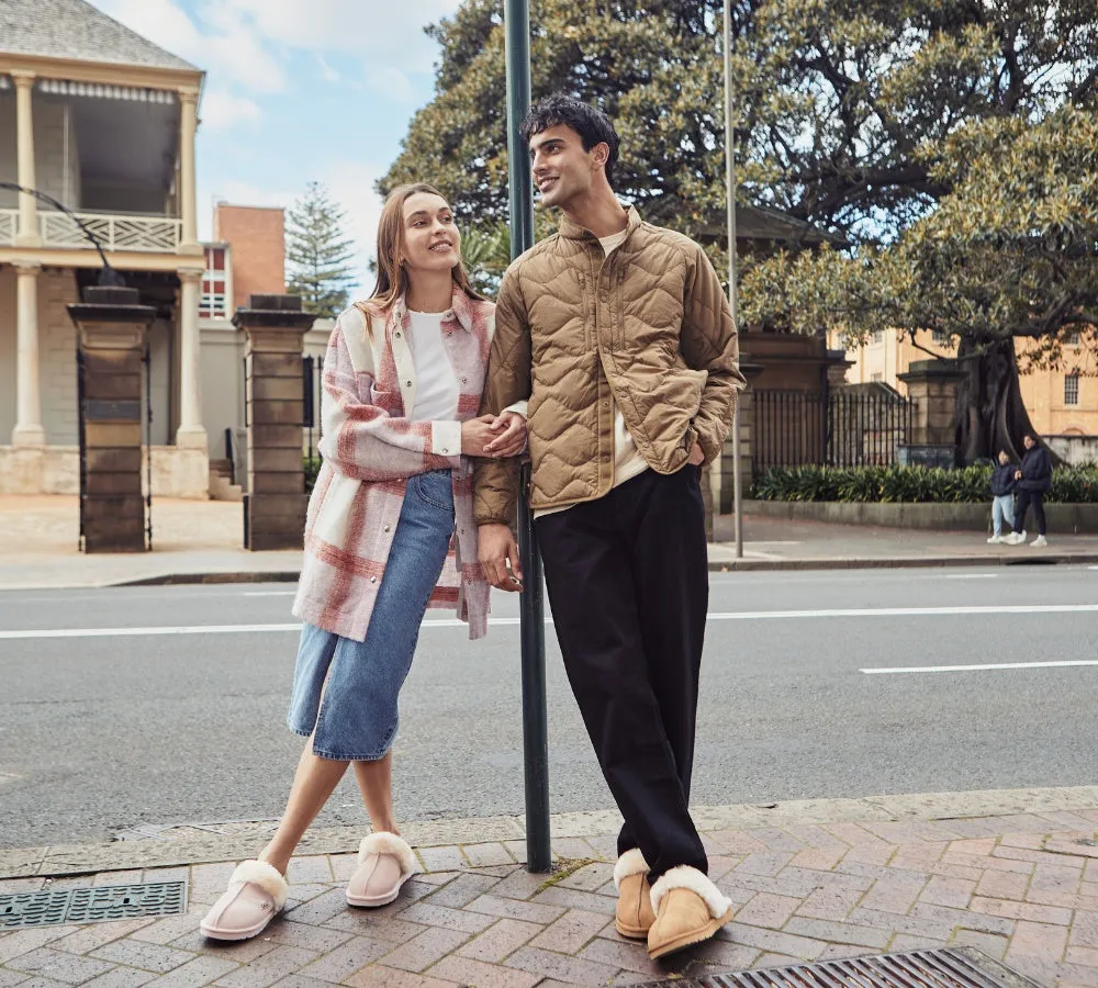 Indoor Slippers For Guests Australian Premium Sheepskin Wool Unisex Muffin Slipper