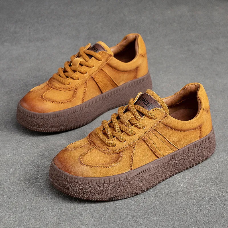 Slingback Flat Pointed Shoes Women Retro Patchwork Leather Flat Casual Shoes