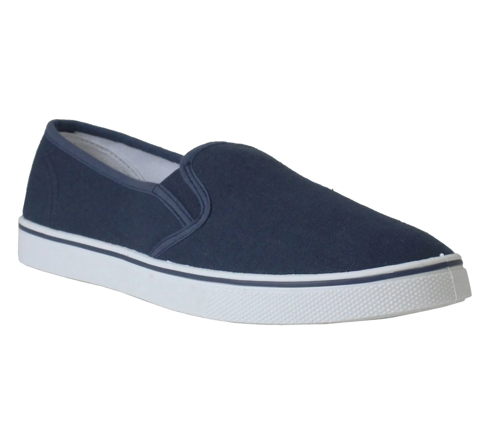 B257460 Mens Canvas Deck Shoe in Navy Vivobarefoot Casual Shoes