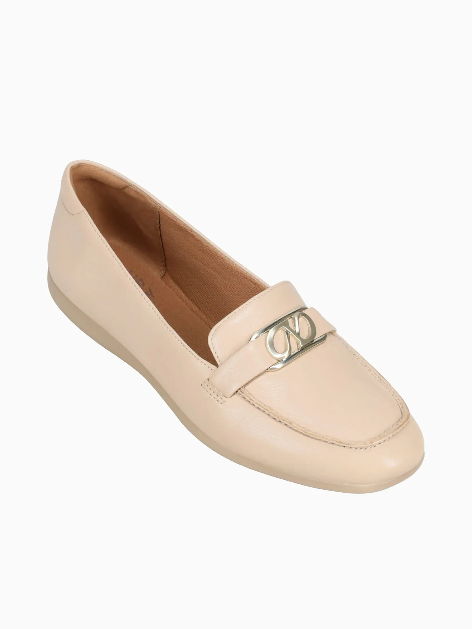 Fiona Coastal Tan Leather Loafers Gq