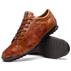 Bari Cognac Spiked Dress Shoes