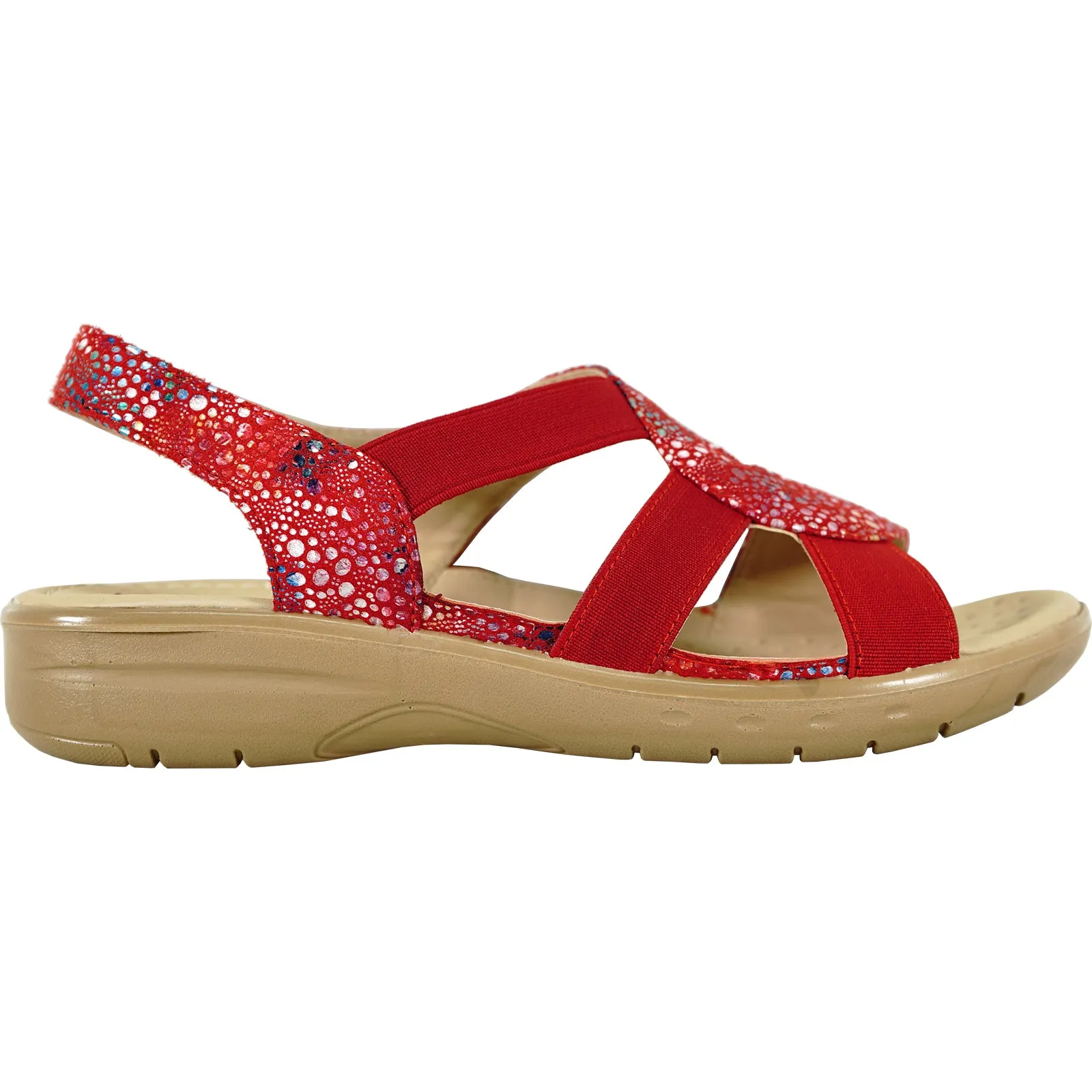 Flip Flops Sandals kozi Women Sandal OY3132 Comfort Wedge Sandal Red